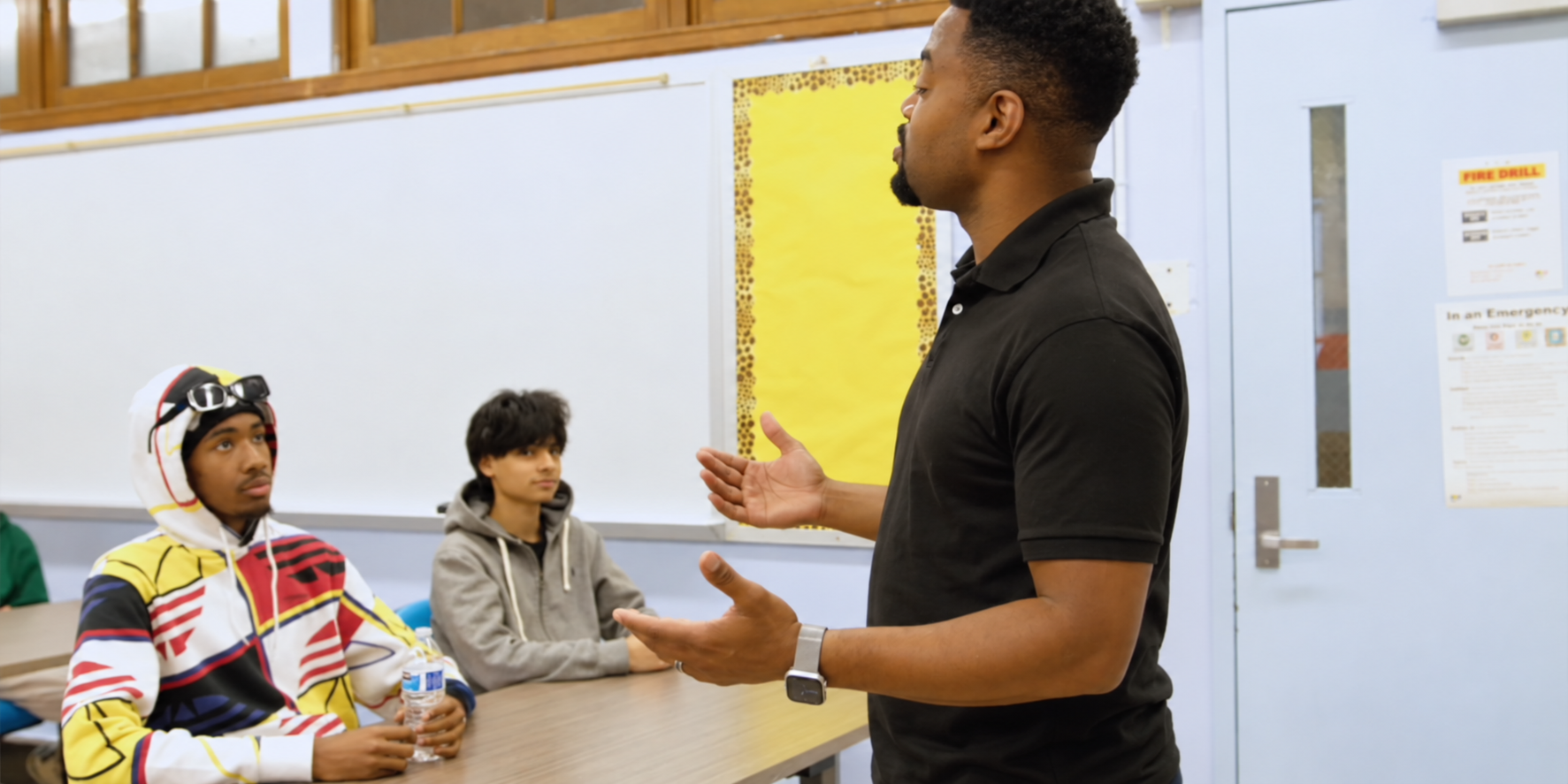 Godfrey Moye working with young people